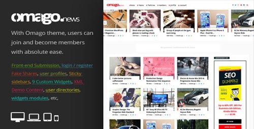 ThemeForest - Omago News v1.9 - User Profile Membership & Content Sharing Theme - 20727955