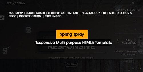 ThemeForest - Springspray v1.0 - Multipurpose HTML5 Template - 9410822