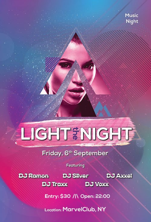 Light The Night - Premium flyer psd template