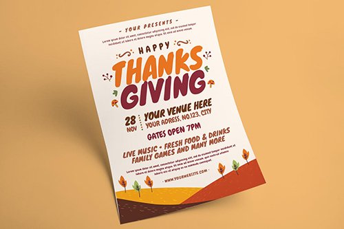 Thanksgiving Day Flyer PSD