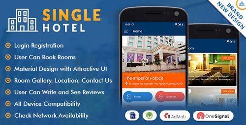 CodeCanyon - Single Hotel App with Material Design v1.1 - 20525021