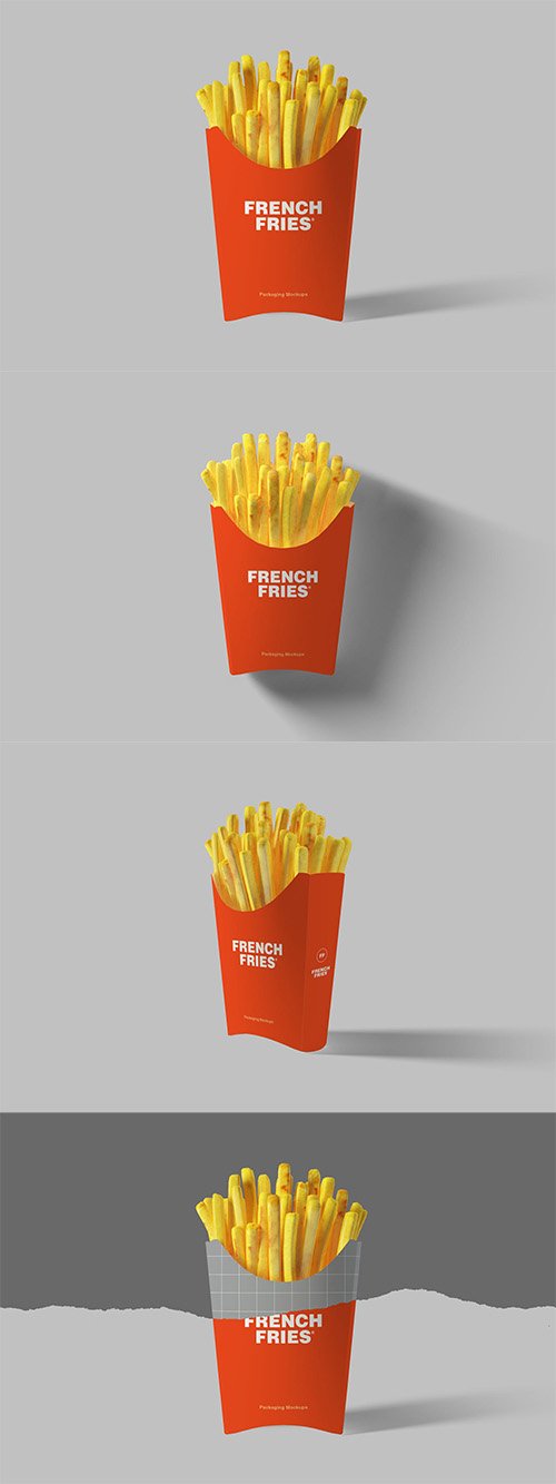 Download French Fries Packaging Mockups PSD » NitroGFX - Download Unique Graphics For Creative Designers