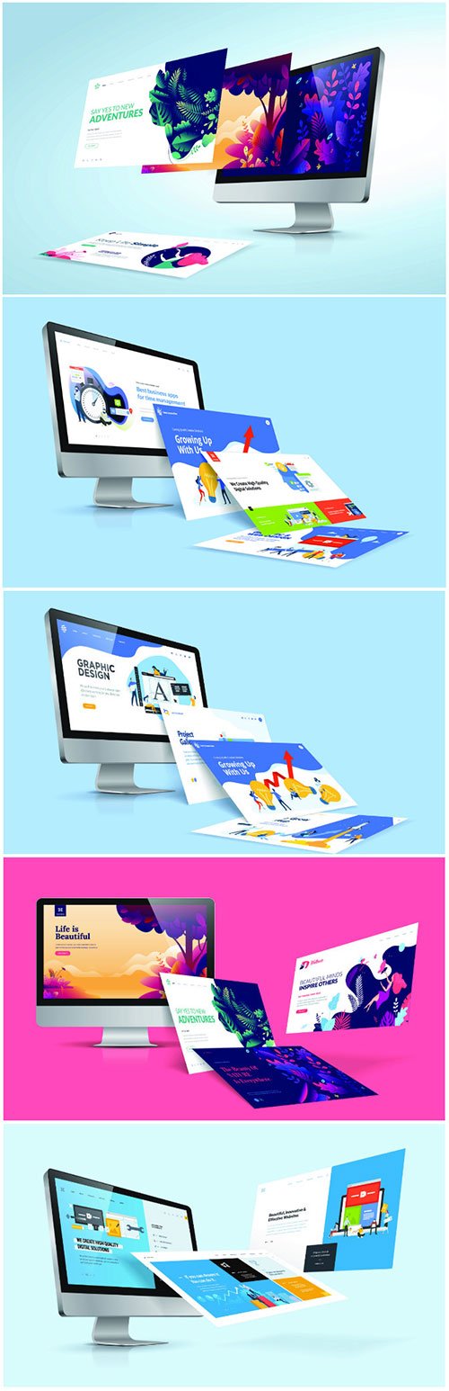 Vector Illustration Concept Of Website Design Vol 2