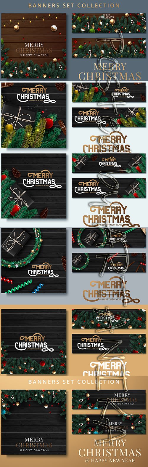 Collections of Christmas Decorated Banners Vol 2