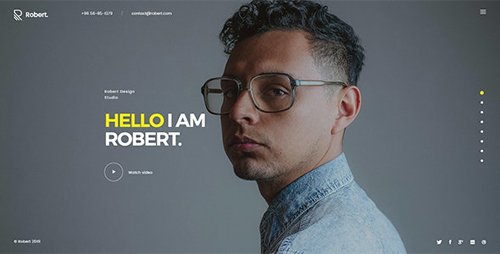 ThemeForest - Robert v1.0 - Creative Personal Onepage HTML Template - 25181355
