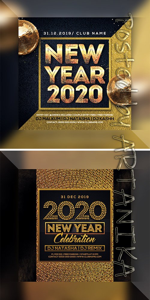 Happy New Year Party Flyer Templates