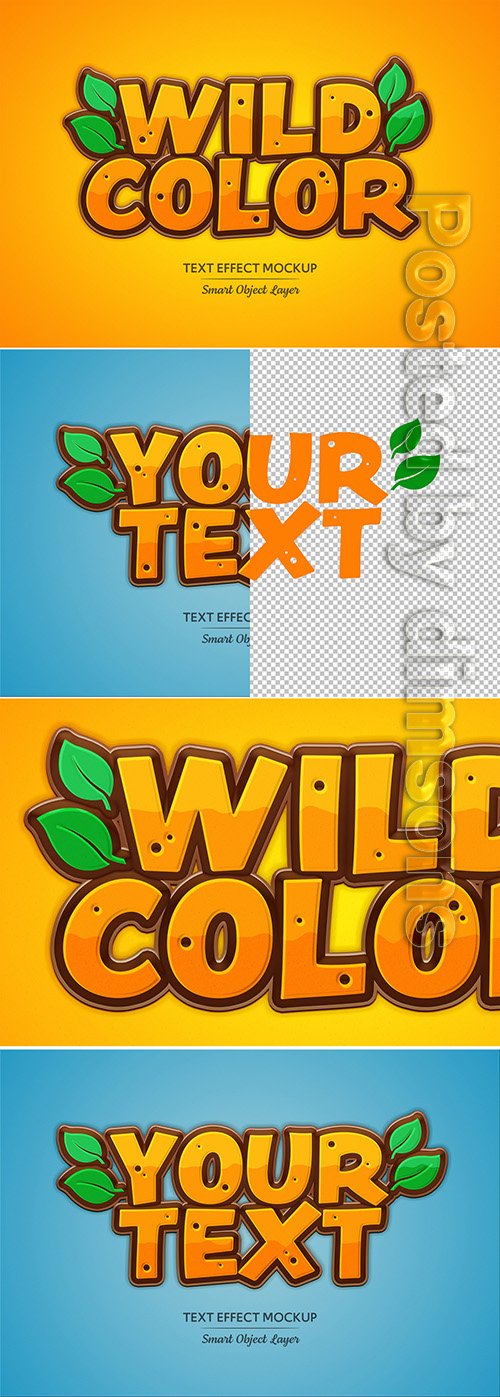 Wild Themed Pop Color Text Effect 307014629 PSDT