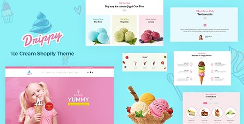 ThemeForest - Drippy v1.0 - Shopify Ice Cream Store - 24604040