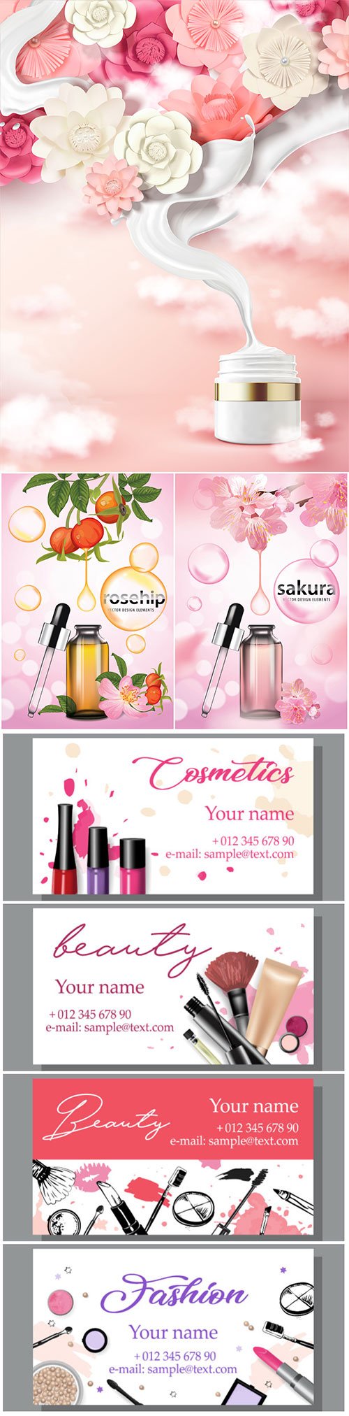 Vector posters advertising cosmetics # 3