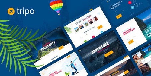 Tripo - PSD Template For Travel & Tourism Agencies 25294102