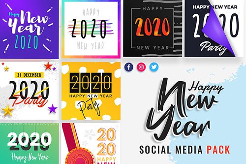 New Year Social Media Post Templates