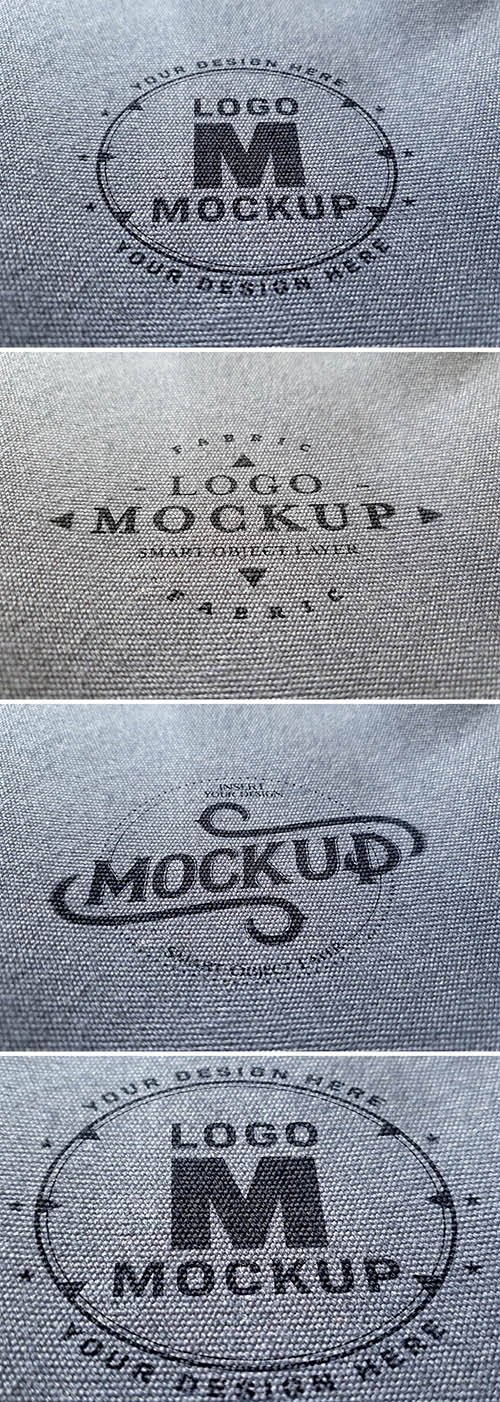 Logo Mockup on Denim Fabric Texture 309266957 PSDT
