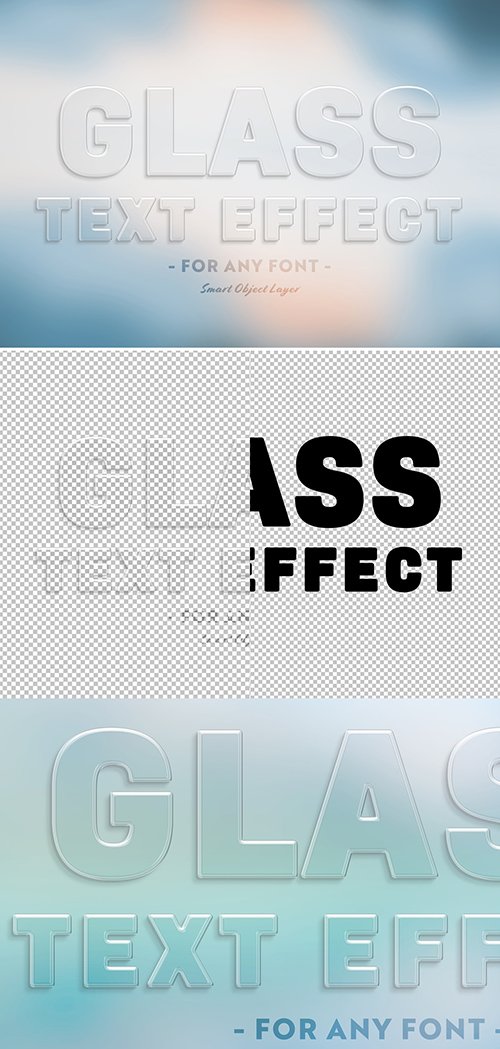 Transparent Glass Text Effect 308750757 PSDT