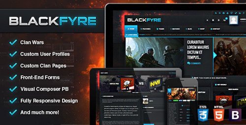 ThemeForest - Blackfyre v2.5.4 - Create Your Own Gaming Community - 10618851
