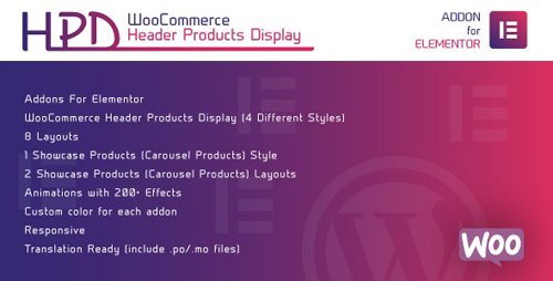 CodeCanyon - WooCommerce Header Products Display for Elementor v1.0 - WordPress Plugin - 25384329