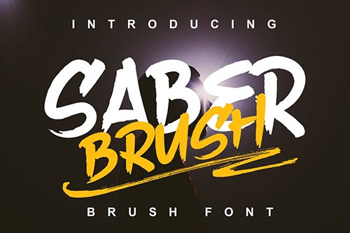 Saber Brush Font