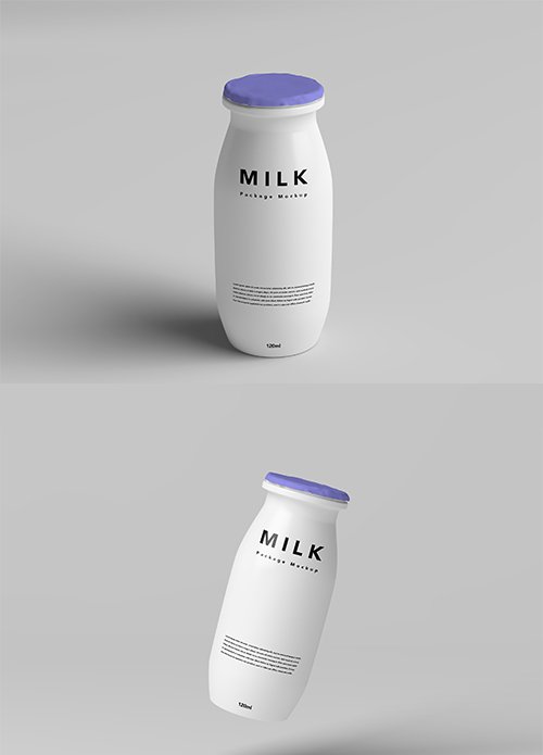 Milk Bottle Mockup Pack