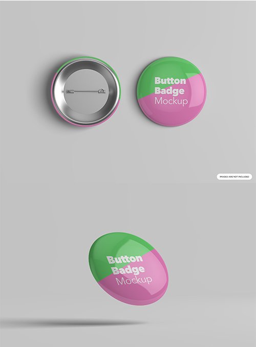 Button Badge Mockup Set