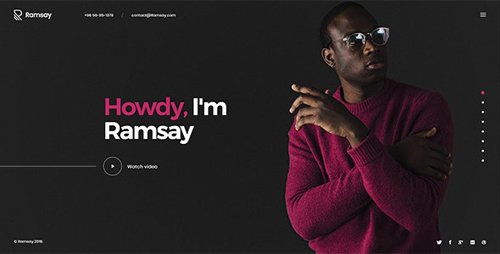 ThemeForest - Ramsay v1.0 - Creative Personal Onepage HTML Template - 25435830