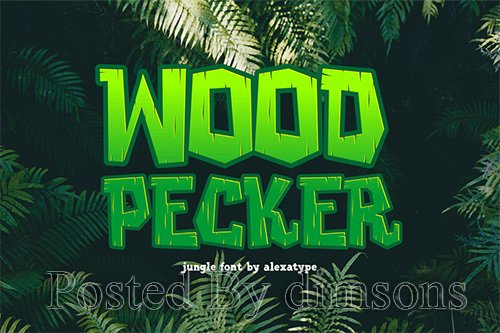 Woodpecker - Unique Jungle Font