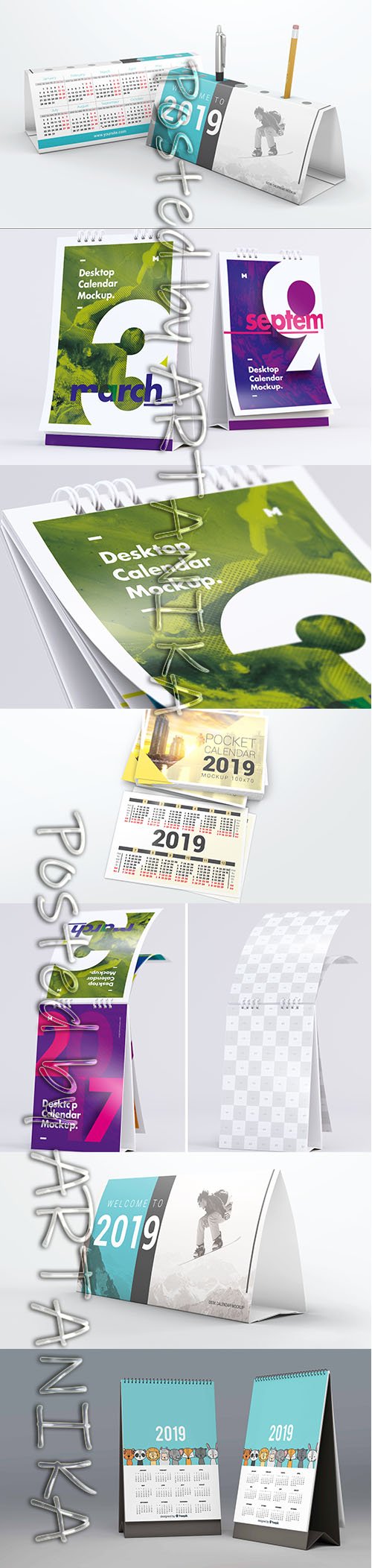 Set of Calendar PSD Template