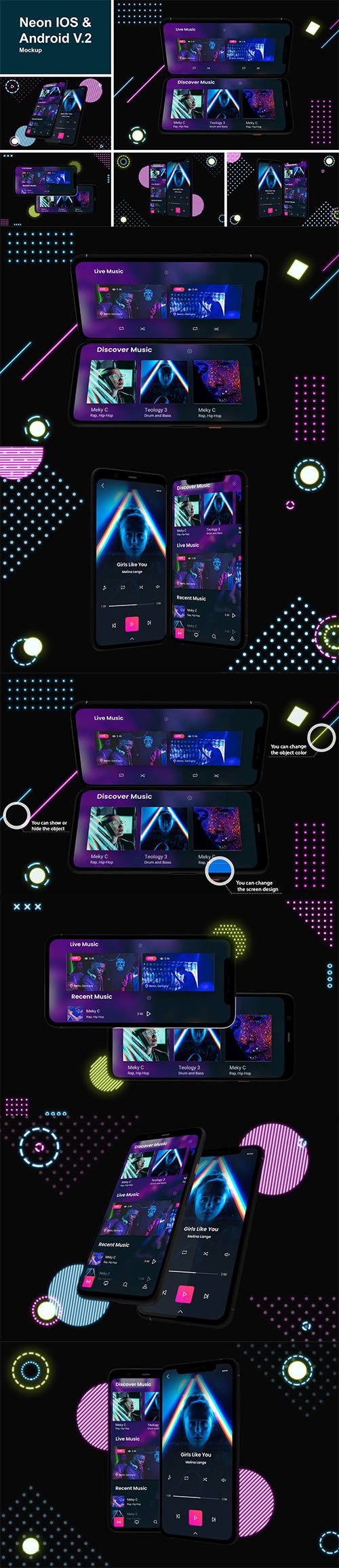 Neon IOS & Android Mockup V.2