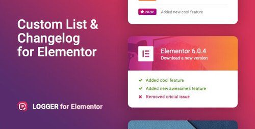 CodeCanyon - Changelog & Custom List for Elementor - Logger v1.0 - 25621987