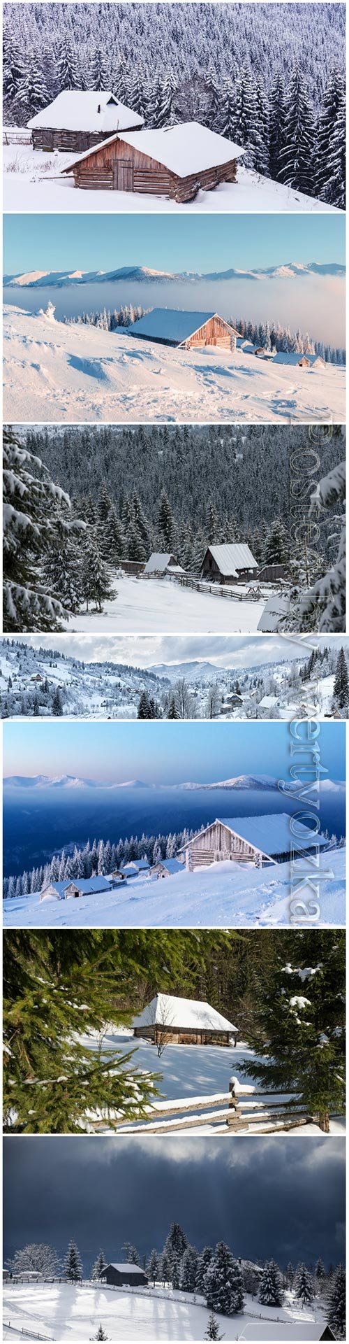 Winter landscape beautiful stock photo