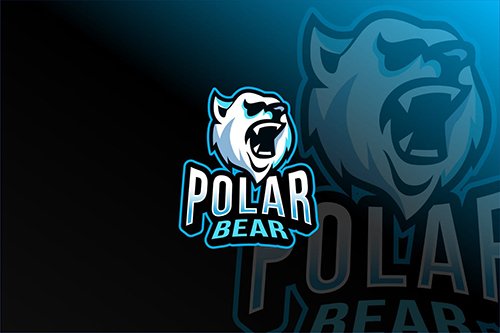 Polar Bear Esport Logo Template