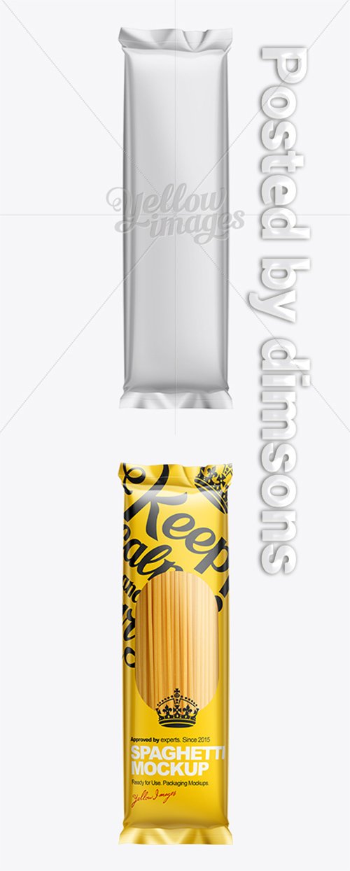 Pasta Packaging with see-through window Mock-up 10815 TIF