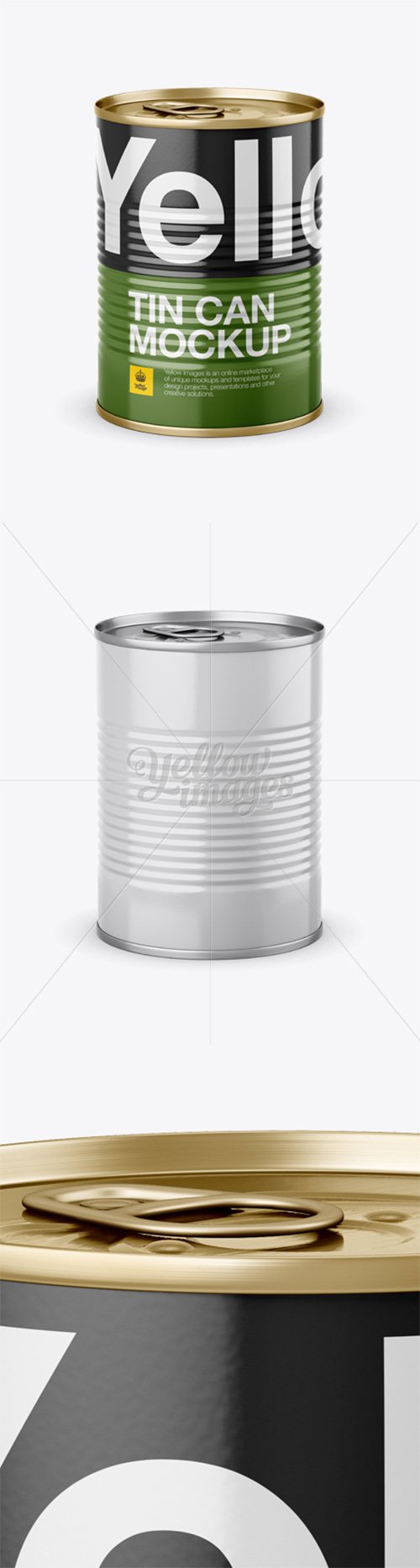 Tin Can With Pull Tab Mockup (High-Angle Shot) 13929 TIF