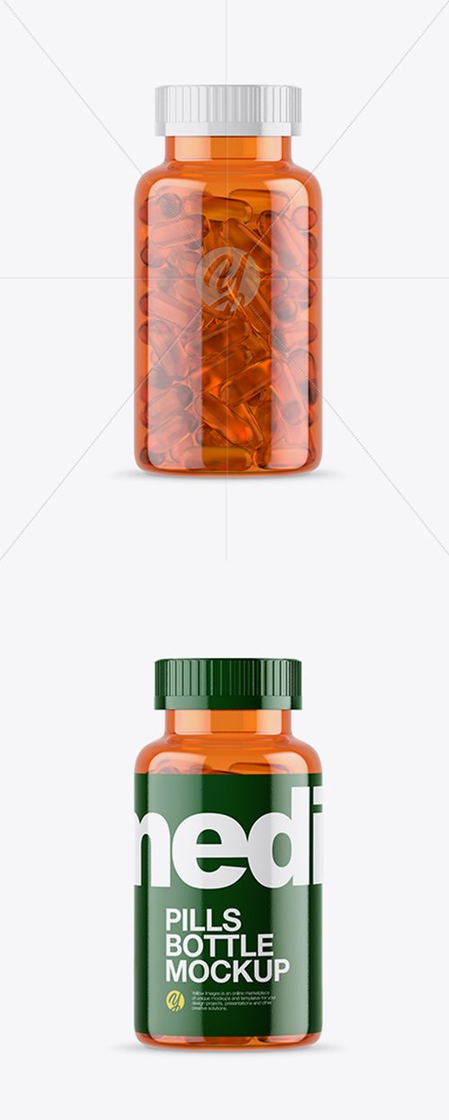 Orange Fish Oil Bottle Mockup 22433 TIF