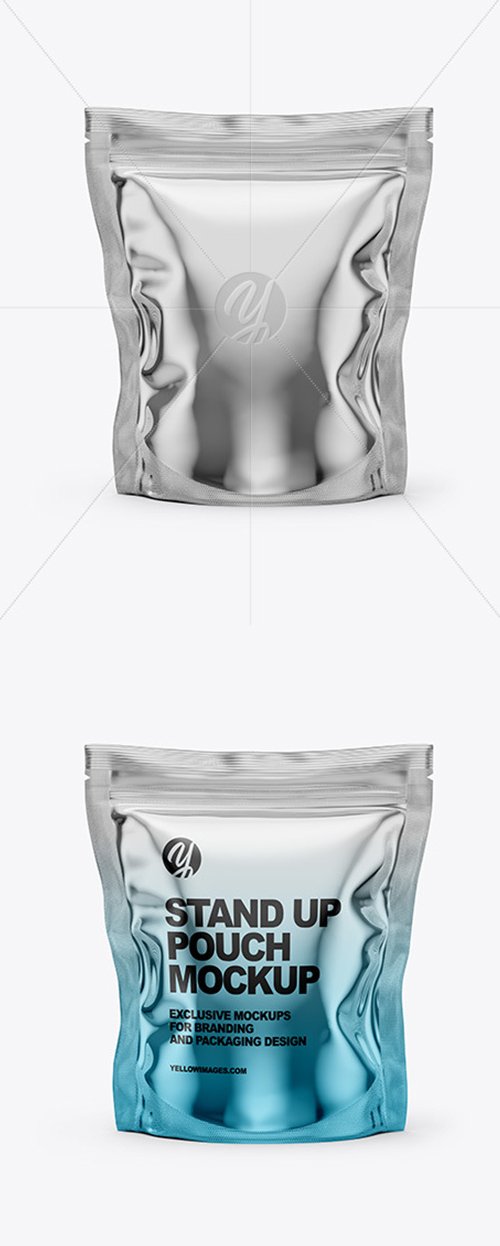 Metallic Stand Up Pouch Bag Mockup 53425 TIF