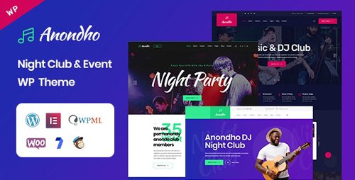 ThemeForest - Anondho v1.0 - Night & Club Event WordPress Theme - 25195597