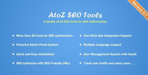 CodeCanyon - AtoZ SEO Tools v2.7 - Search Engine Optimization Tools - 12170678 - NULLED