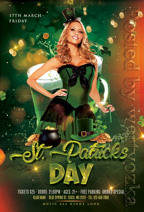 St Patricks Day - Premium flyer psd template