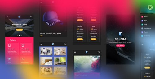 ThemeForest - Colora v1.0 - Colorful Material Design Mobile Template (Update: 18 February 20) - 22305011