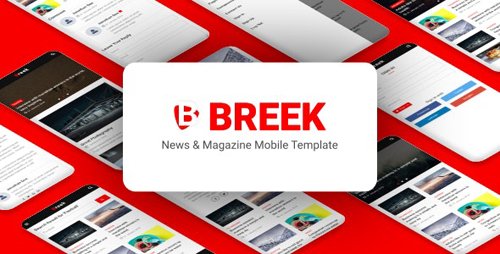 ThemeForest - Breek v1.0 - News Magazine Mobile Template (Update: 18 February 20) - 22314495