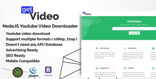 CodeCanyon - GetVideo v1.0.0 - NodeJS Youtube Video Downloader - 21774189