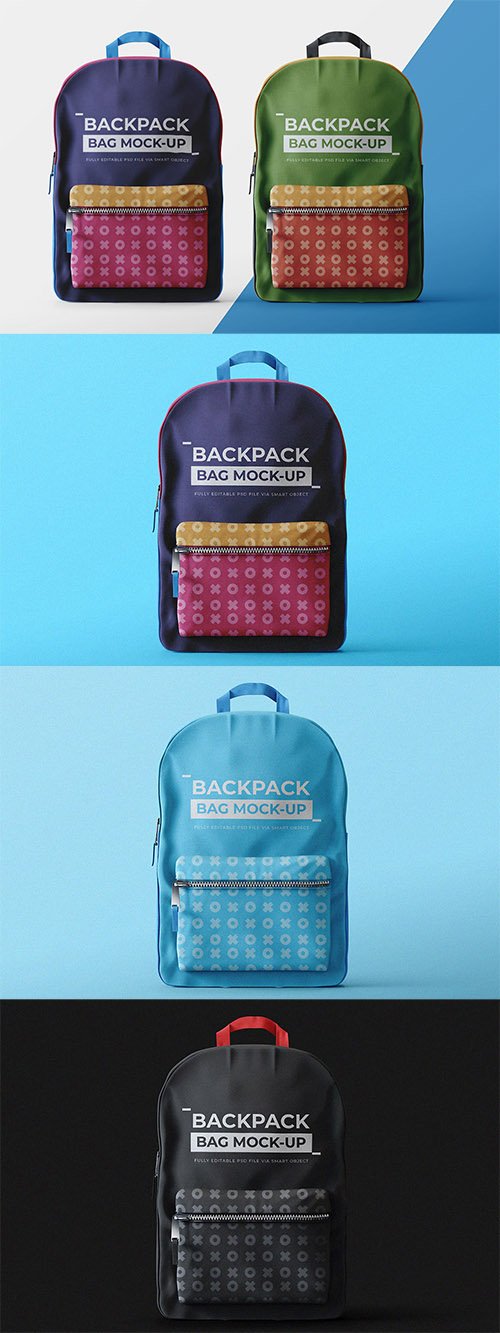Backpack Mock-Up Template PSD