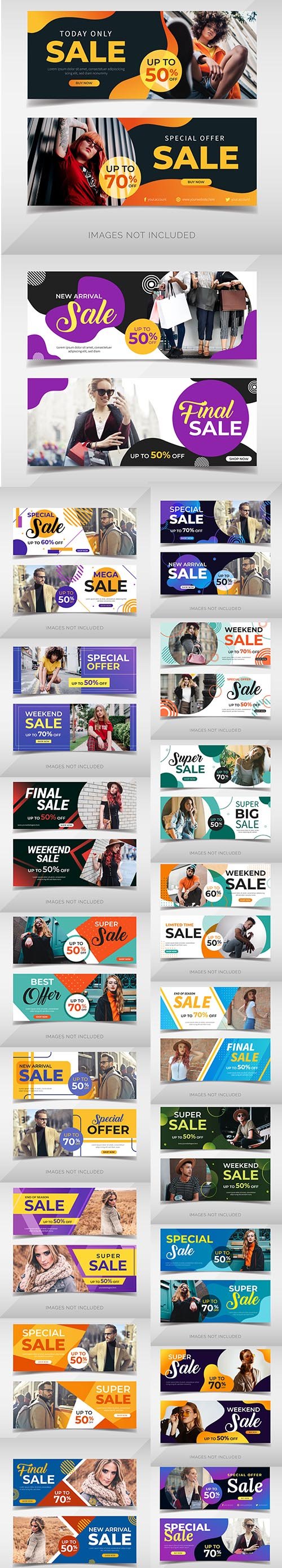 Fashion Sale Promotion Facebook Banners Pack 2