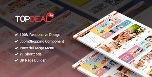 ThemeForest - TopDeal v3.9.6 - Responsive Multipurpose Deal, eCommerce Joomla Template With Page Builder - 20289584