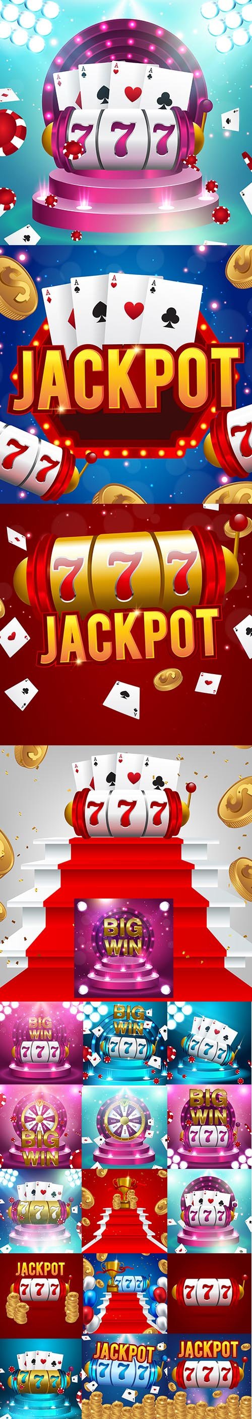Big Win Slots 777 Banner Casino Concept