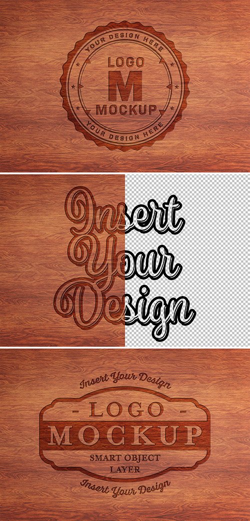Carved Wood Text Effect Mockup 315395413