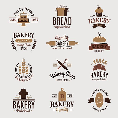 Bakery Logo and Badge Modern Style