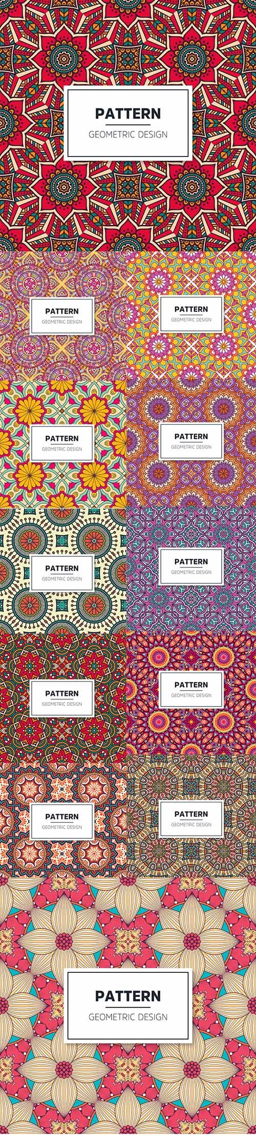 Colorful Mandala Seamless Pattern