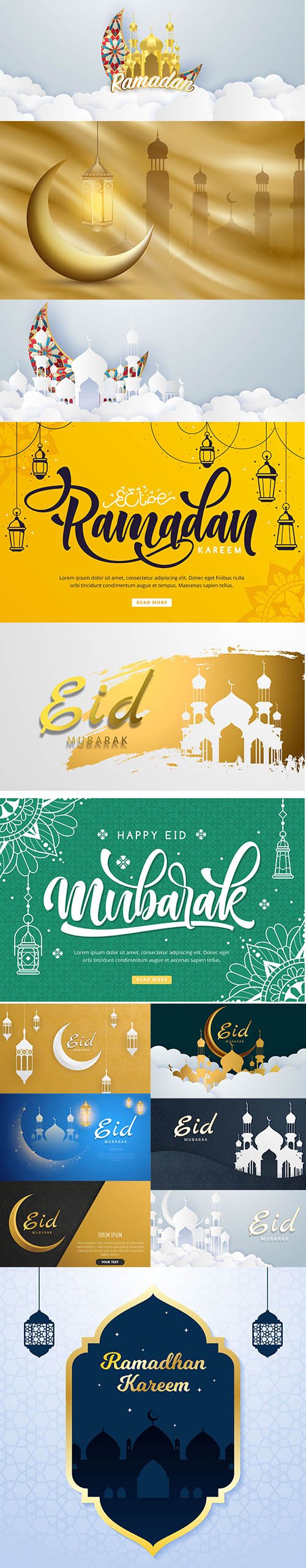 Happy Ramadan Kareem and Eid Murabak Background