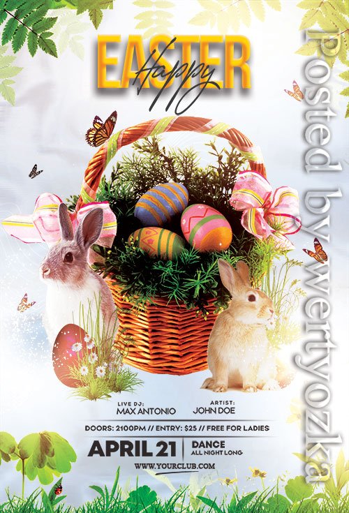 Easter Egg Hunt Party - Premium flyer psd template