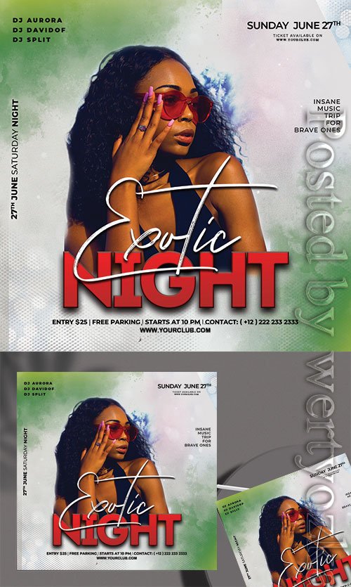 Exotic Night - Premium flyer psd template