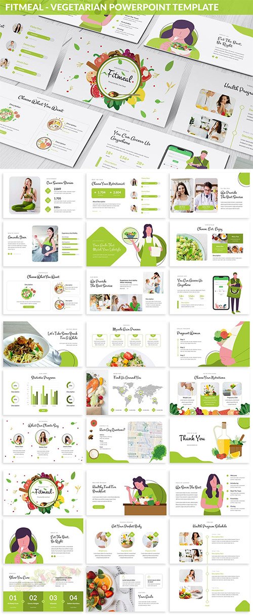 Fitmeal - Vegetarian Powerpoint Template